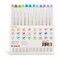 KINGART® Twin-Tip® Creative Markers, Soft Mild Pastel Highlighter Pens, Broad & Fine Tips, Set of 24